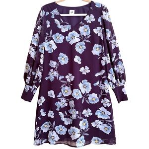 CABI Preppy Lightweight Versatile Shabby Chic Chiffon Floral A-Line Dress Size M